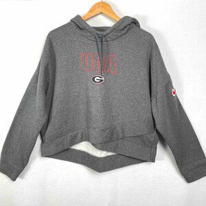 UGA GA Bulldogs Nike Cropped Oversized Hoodie / Sweatshirt Womens Size XL